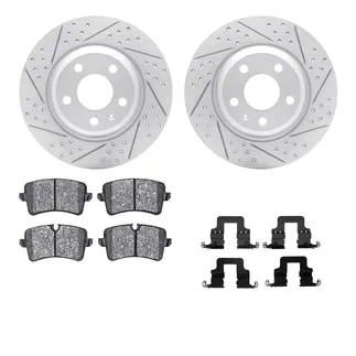 R1 Concepts WBUH1-73051 Brake Rotors - Carbon Coated - D/S W/ Optimum Oe Pads & Hdw
